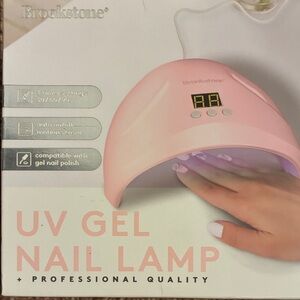 Brookstone Pink LED UV Gel Nail Lamp with Digital Timer